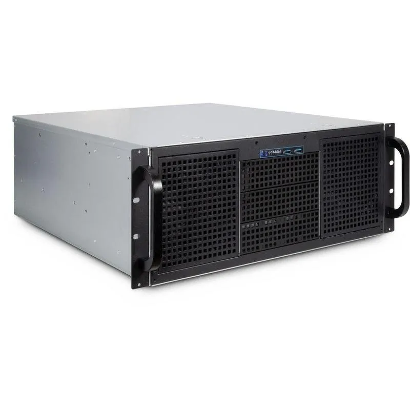 Server Inter-Tech 4U 40248 Rack Nero Grigio ATX Micro ATX Mini-ITX SSI CEB