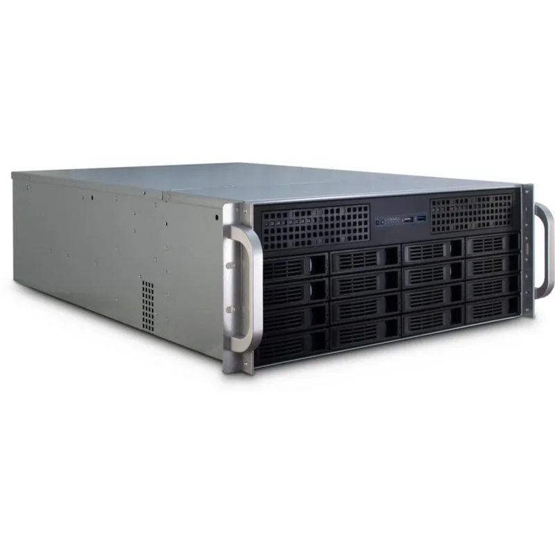 Case Rack Server Inter-Tech 4U-4416L Nero/Argento ATX EATX