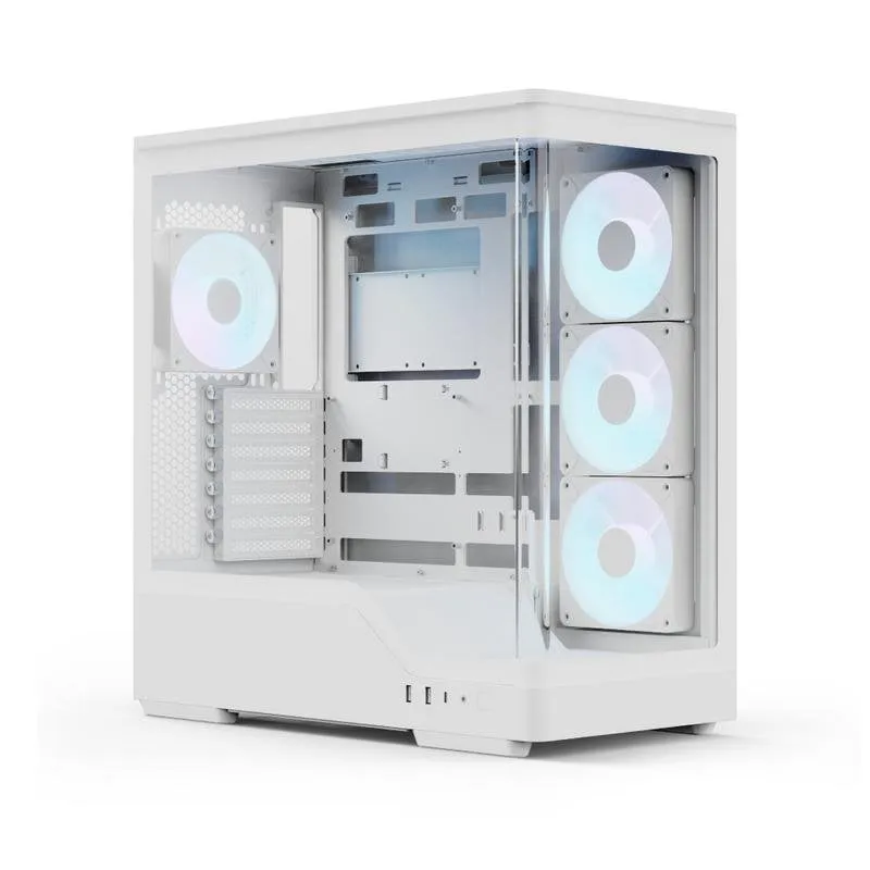 Case PC Aerocool P500A-WT Midi Tower Bianca ATX Vetro Temprato RGB