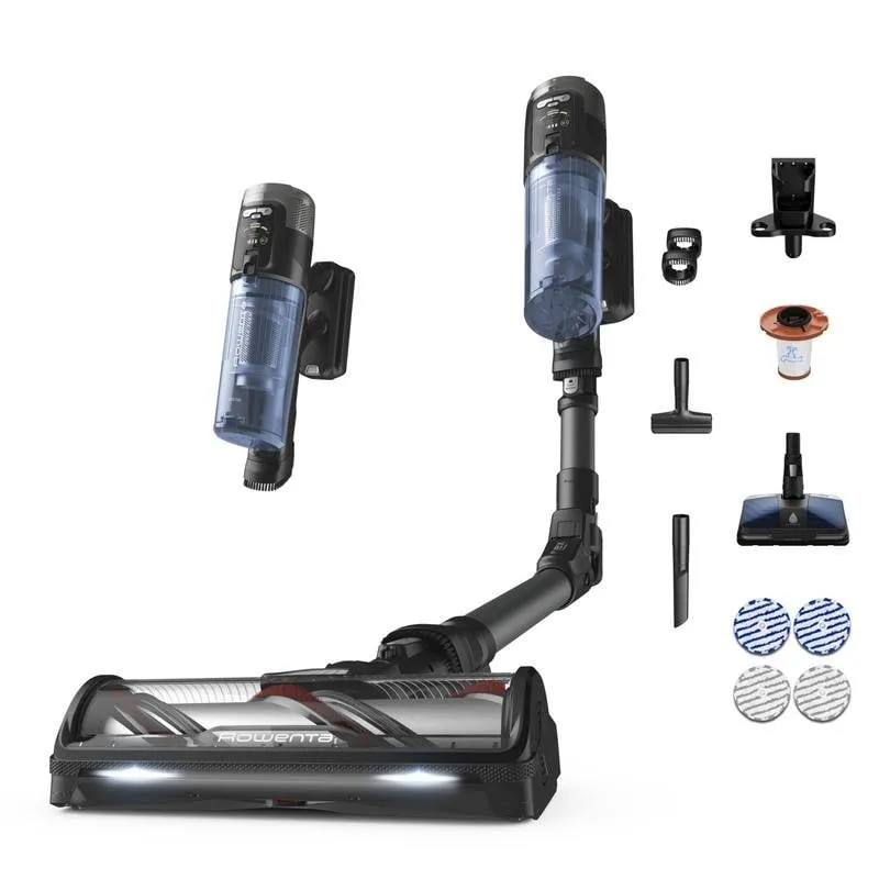 Aspirapolvere senza Fili Rowenta RH9LC1 150W 60 minuti 2 in 1 Lavaggio Blu Grigio