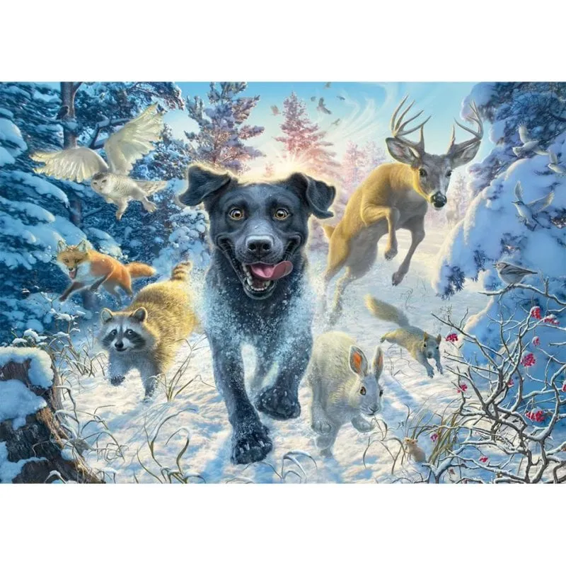 Puzzle 1000 pezzi Schmidt Spiele Amore per i Cani Mark Fredrickson premium