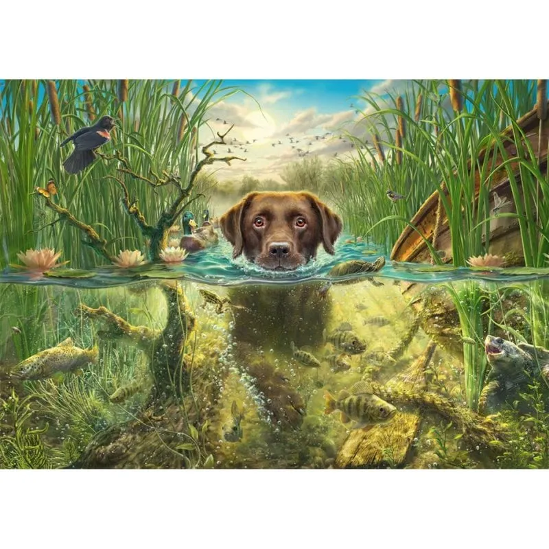 Puzzle 1000 pezzi Schmidt Spiele Amore per i cani Mark Fredrickson cartone durevole