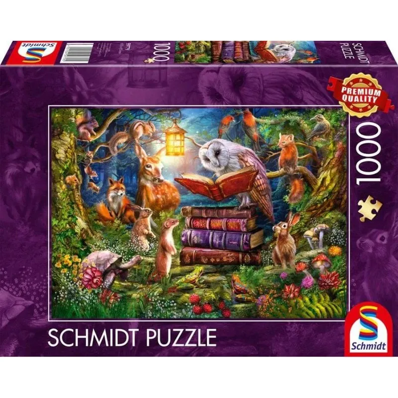 Puzzle Schmidt Spiele 1000 pezzi Storie della foresta per la notte