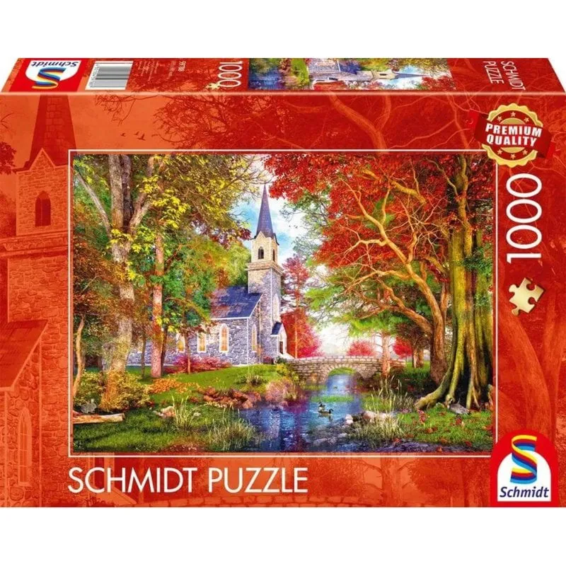Puzzle Schmidt Spiele 1000 pezzi Capilla en el encanto otoñal