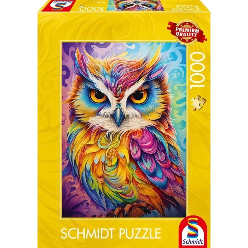 Puzzle Schmidt Spiele 1000 pezzi Gufo con costume da pappagallo