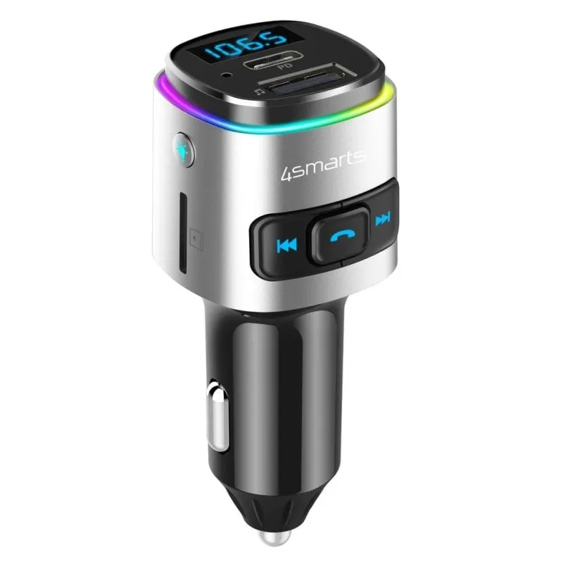 Trasmettitore FM 4smarts Bluetooth Caricatore Auto Vivavoce Multimediale