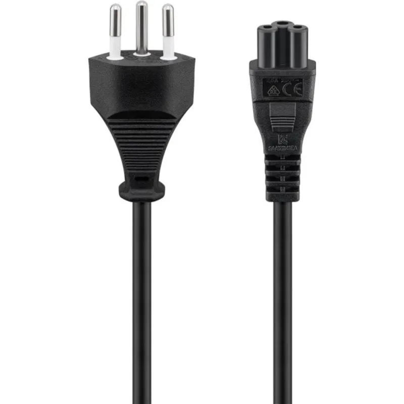 Cavo di alimentazione Goobay 93960 1,8 m SEV 1011 a IEC C5
