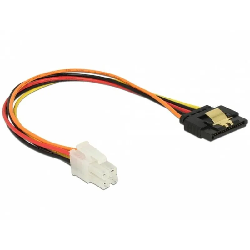 Cavo di alimentazione interno DeLOCK 0,2 m P4 4-pin a SATA 15 pin