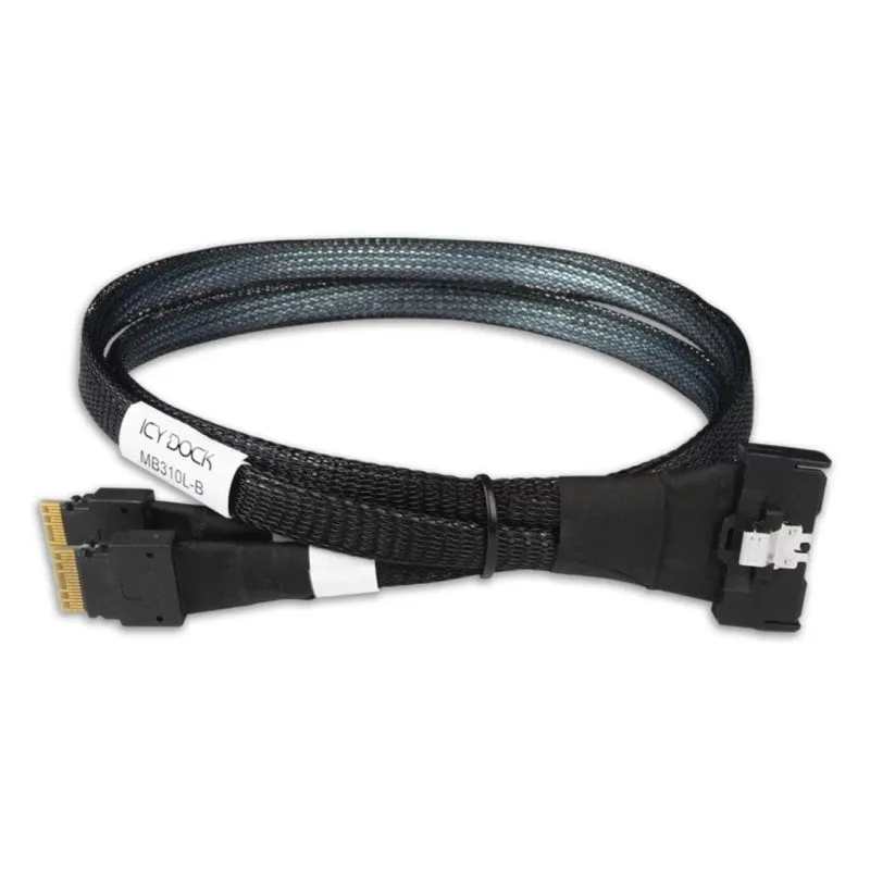 Cavo Icy Dock MB310L-B MCIO 8i a 2x SlimSAS 4i 0,5 m