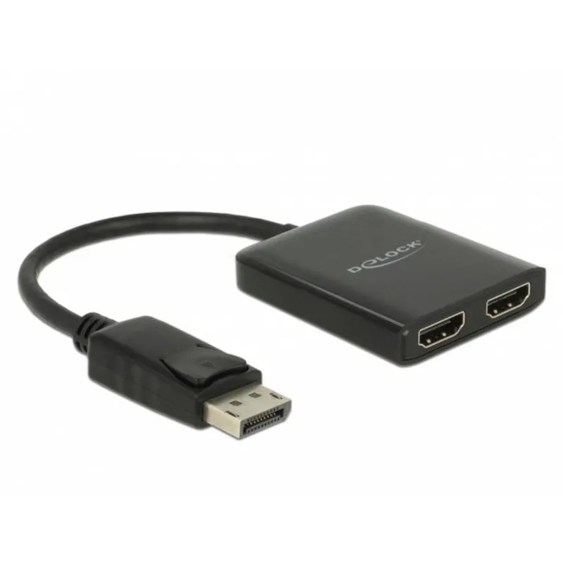 Divisore DisplayPort 1.4 DeLOCK 1 x DisplayPort a 2 x HDMI MST