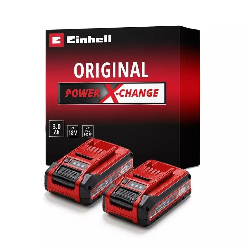 Batteria Einhell 18 V 3 Ah Power X-Change 2 pezzi