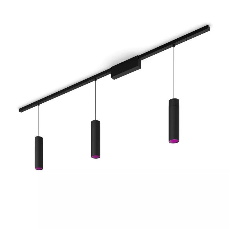 Kit di Illuminazione Intelligente Philips Hue Perifo Tetto Rettangolare Nero 3 Lampade