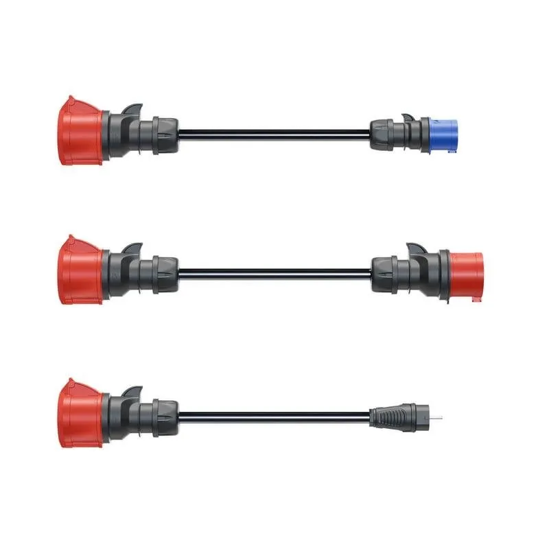 Adattatore go-e Gemini flex 22 kW, 3 pezzi, Nero
