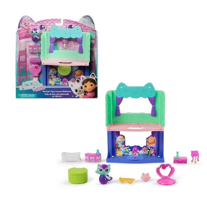 Set di Giocattoli Gabby's Dollhouse Bagno di Siregata con Figura Gatirena e Accessori