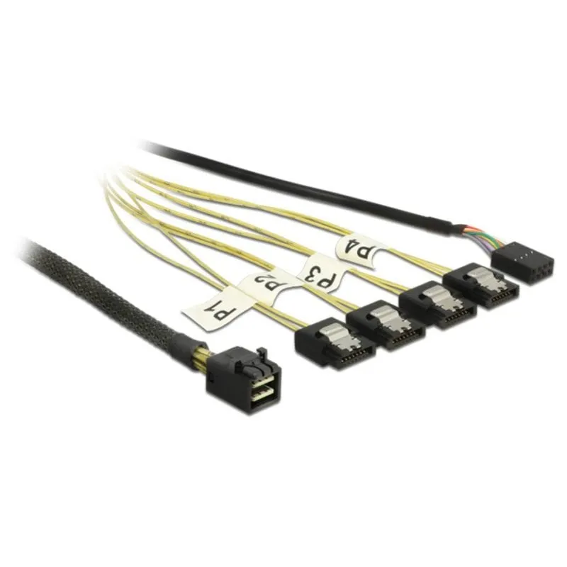 Cavo Adattatore DeLOCK Mini SAS HD SFF-8643 a 4x SATA 7p 1m