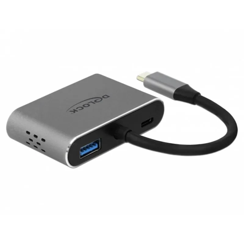 Hub USB-C DeLOCK 64074 con HDMI, VGA e USB Power Delivery 87 W