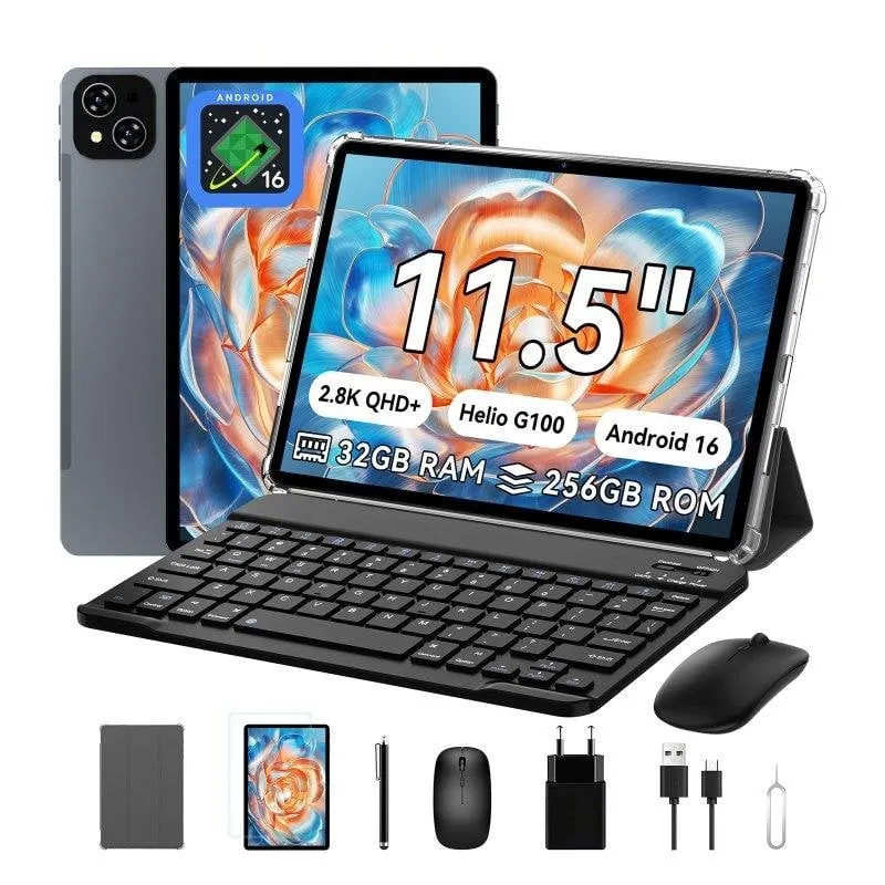 Tablet ExcitPower T12 Pro WiFi + 4G 11,5" 8GB 256GB Grigio con Tastiera e Stylus Pen