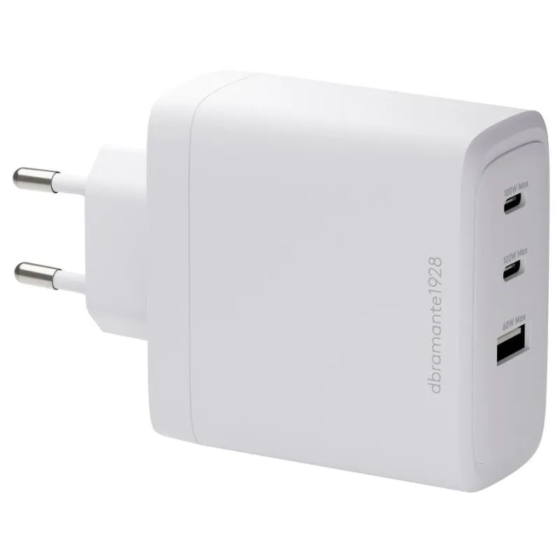 Caricatore DBRAMANTE1928 CI10EUBL7233 2 Porte USB-C Carica Rapida 100W Bianco