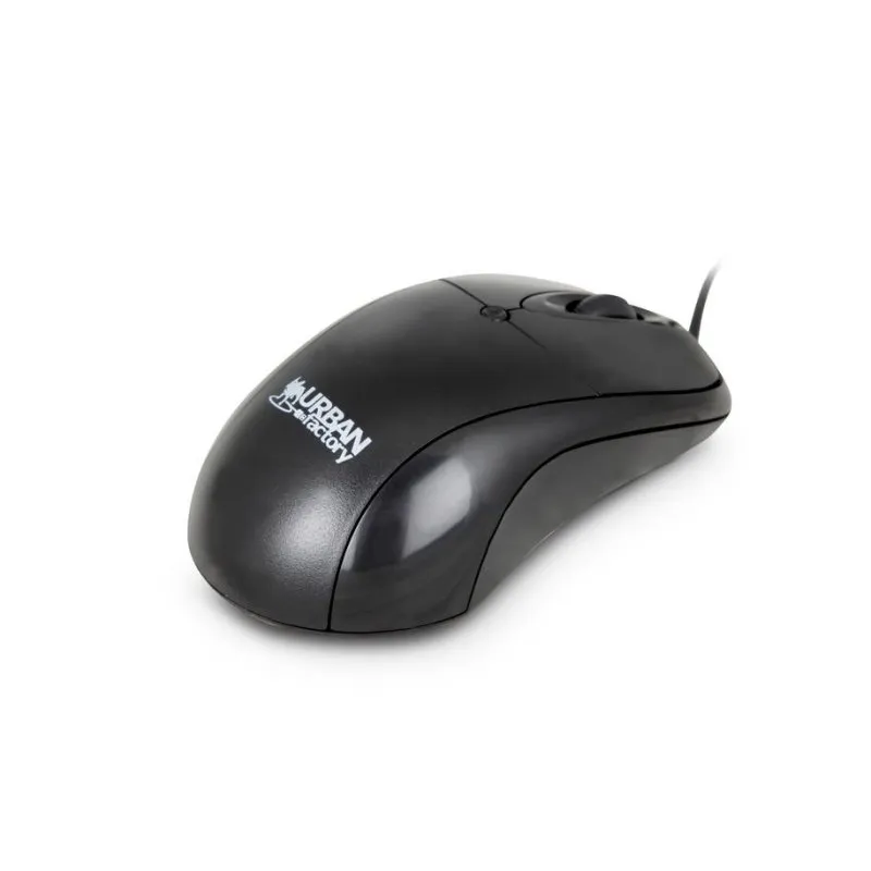 Mouse Urban Factory Big Crazy USB 800 DPI Nero Ambidestro Cavo