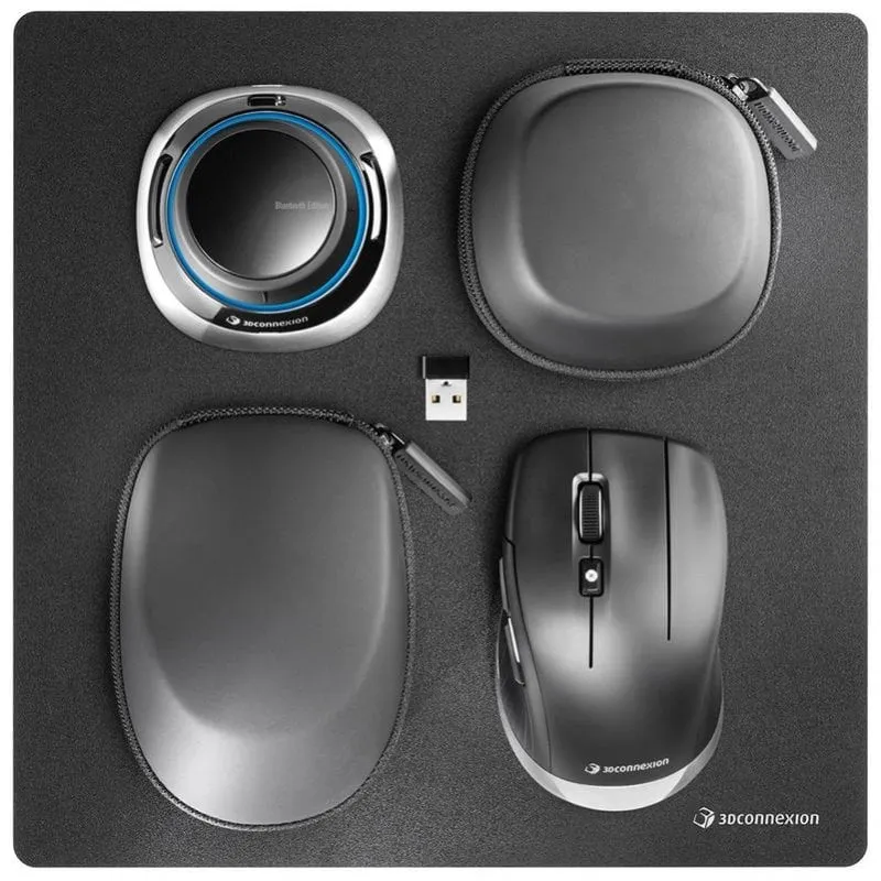 Mouse 3DCONNEXION SpaceMouse Wireless Kit 2 RF Bluetooth Nero 7 Pulsanti