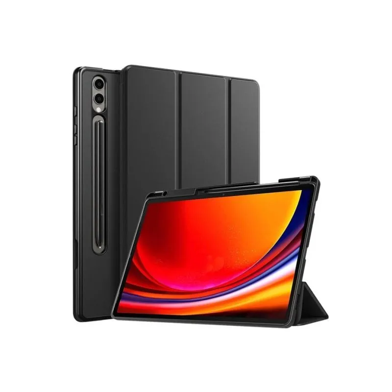 Cover Folio DLH per Samsung Galaxy Tab S9+ 12.4" Nero