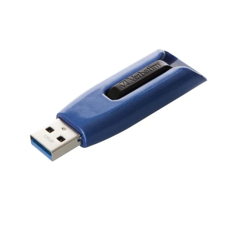 Unità USB Verbatim V3 MAX 128 GB USB 3.2 Gen 1 Scorrevole Nero Blu