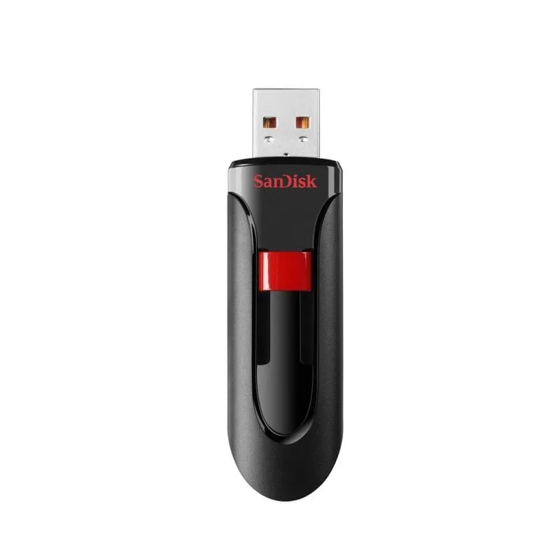 Chiavetta USB SanDisk Cruzer Glide 128 GB USB 2.0 scorrevole nero rosso