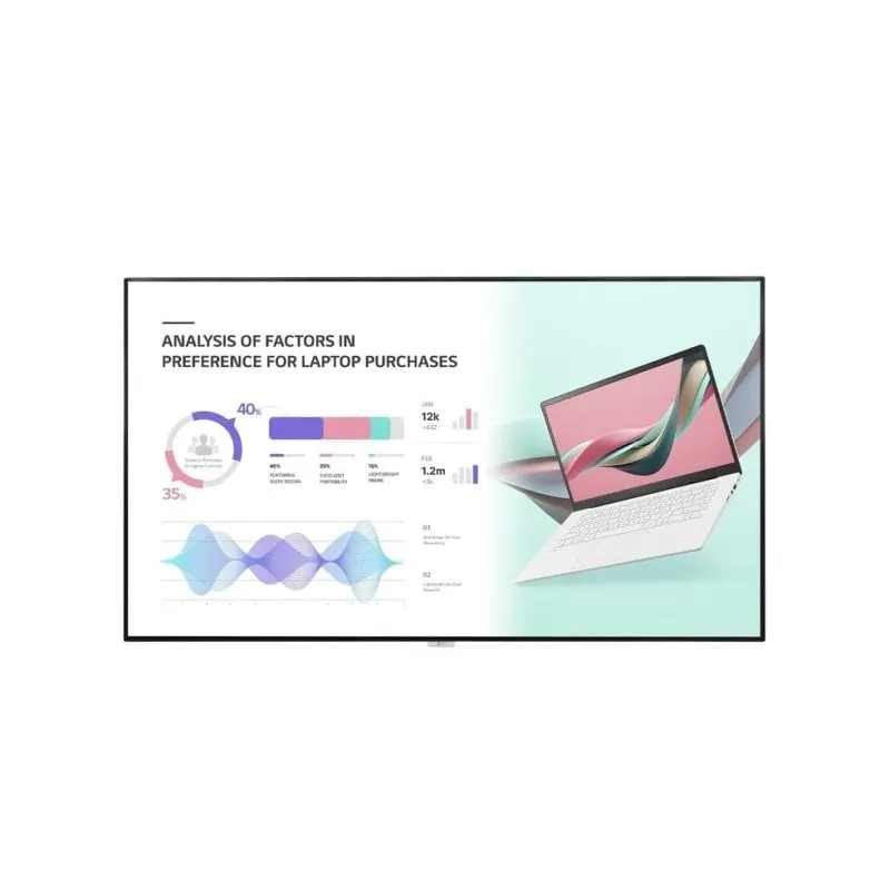 Monitor PC LG 98UH5J-H 98" UltraHD 4K 60Hz LCD Direct-LED WiFi 24/7