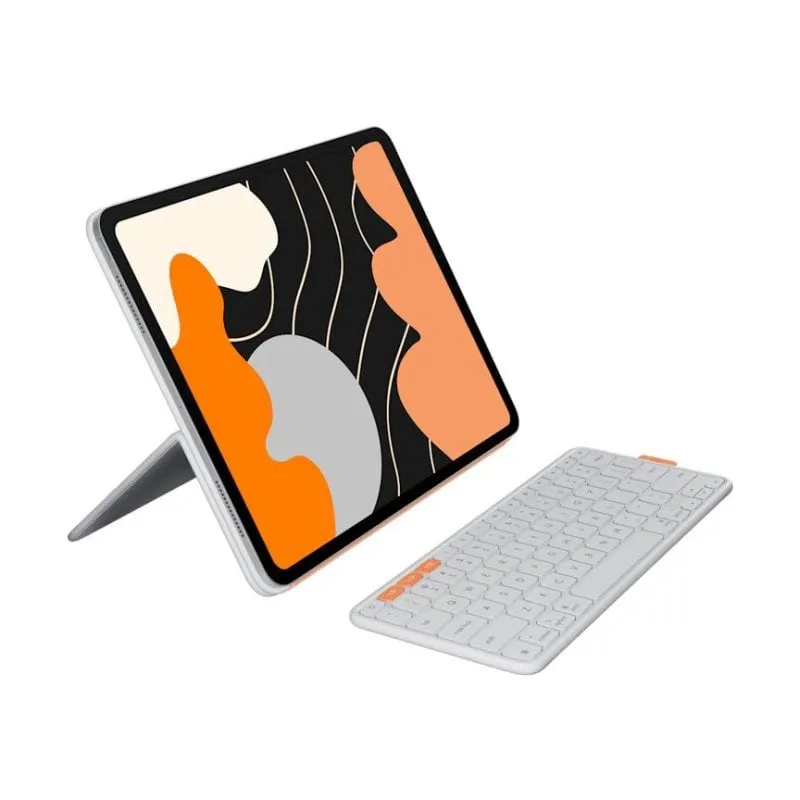 Tastiera Logitech Flip Folio per iPad Pro 13" e Air 13" AZERTY Francese Grigio Chiaro
