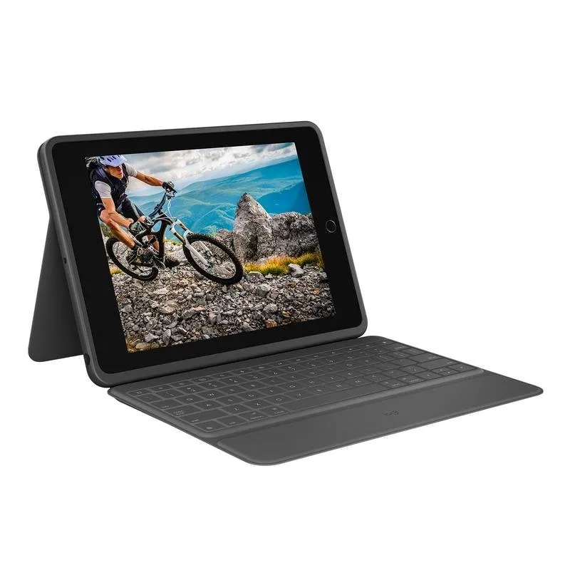 Cover tastiera Logitech Rugged Folio per iPad 10.2" AZERTY Francese Grafite