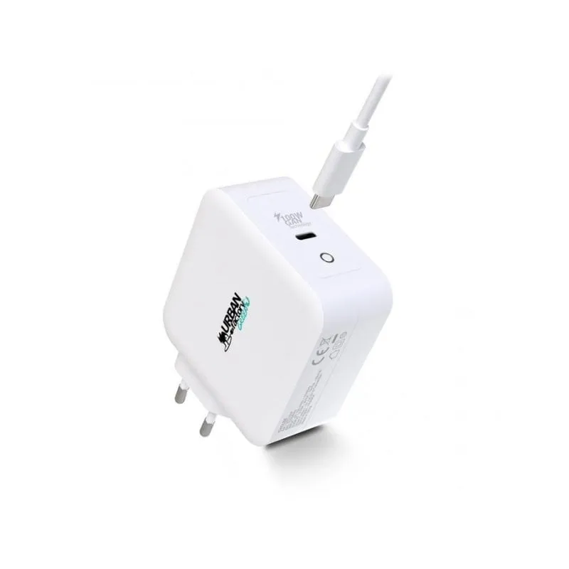 Caricatore Urban Factory CYCLEE 100W USB-C 2m Bianco