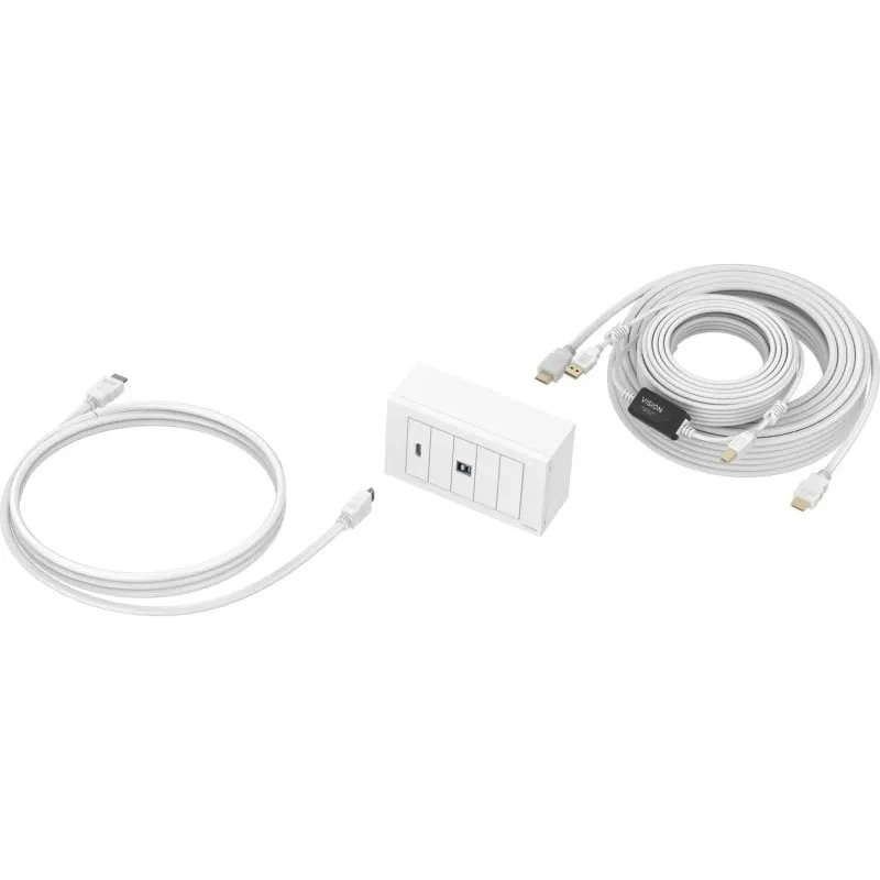 Multipresa Vision TC3-PK10M 2 prese HDMI USB 3.2 Gen 1 bianca 10 m