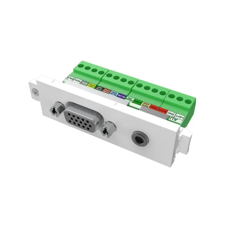 Multipresa Vision TC3 VGAF3.5MM 2 prese VGA e 3,5 mm bianca compatta