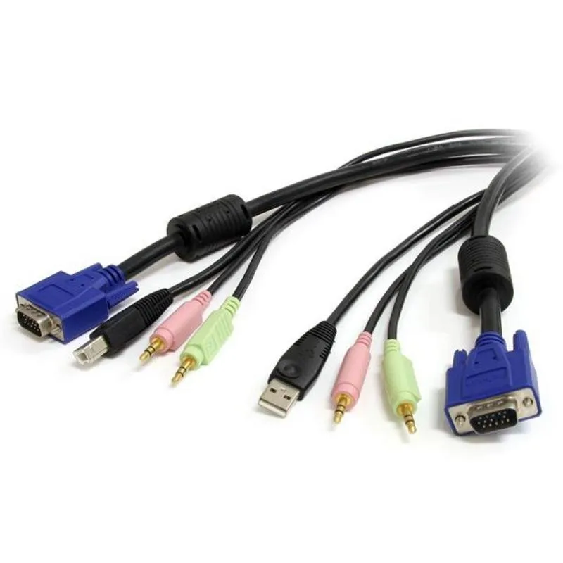 Cavo KVM 4 in 1 USB VGA con Audio e Microfono StarTech 1,8 m