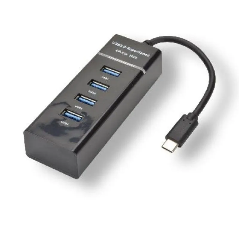 Hub MCL 4 porte 5000 Mbit/s USB 3.2 Gen 1 modello USB3C-H114 nero