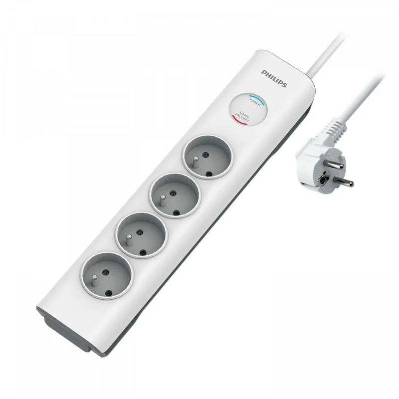 Multipresa MCL SPN7040WA/19 4 prese con protezione e interruttore 2 m