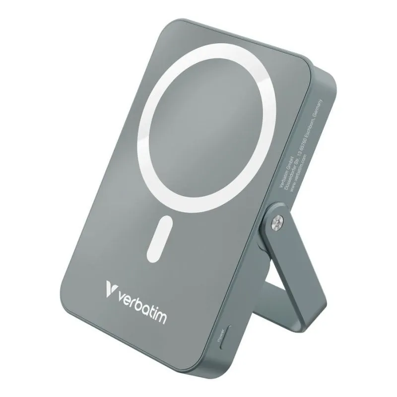 Batteria esterna Verbatim Charge 'n' Go Magnetic Wireless 10000 mAh 35 W Grigio