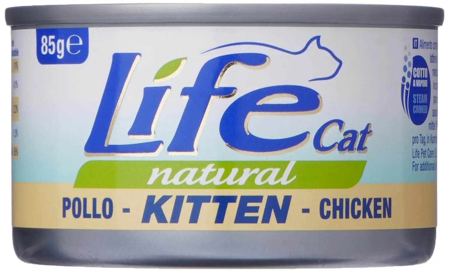 Life Cat Natural Kitten Pollo, lattina 85g