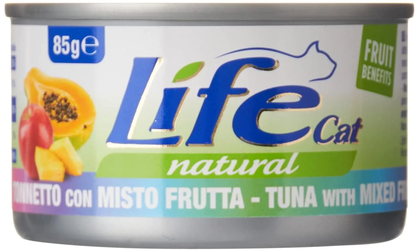Lifecat Natural Tonnetto e Misto Frutta, lattina 85g
