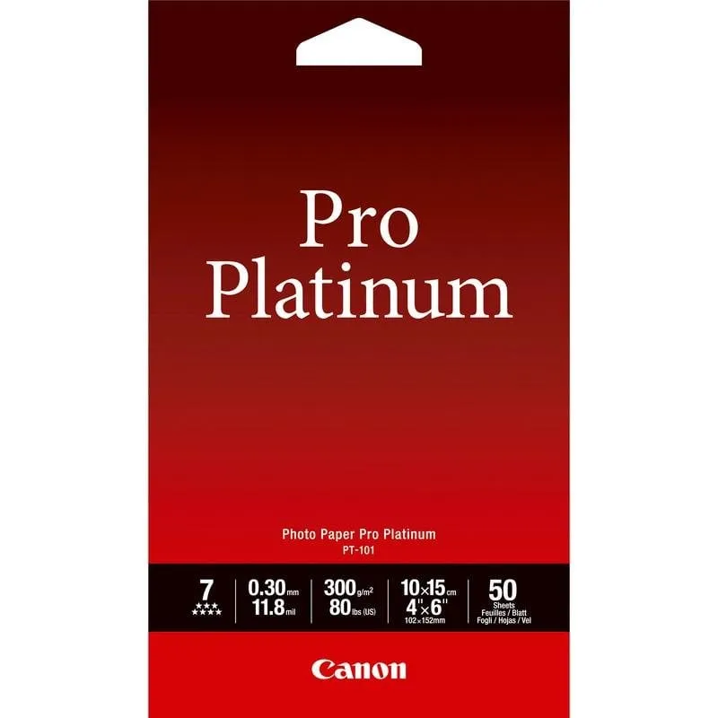 Carta fotografica Canon 300 g/m² 4 x 6 pollici 50 fogli lucida 98 %