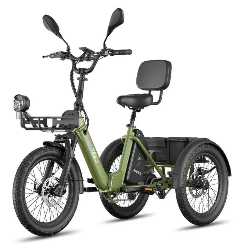 Bicicletta Elettrica Fafrees F20 Mate II 250W 48V25Ah 20" Freni a Disco Idraulici Verde Militare