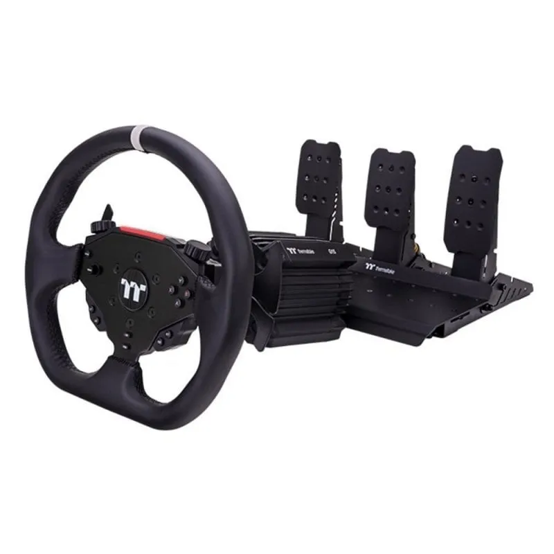 Volante Thermaltake G15 + Pedali, 1 ms, Cablato USB, Nero, Alluminio