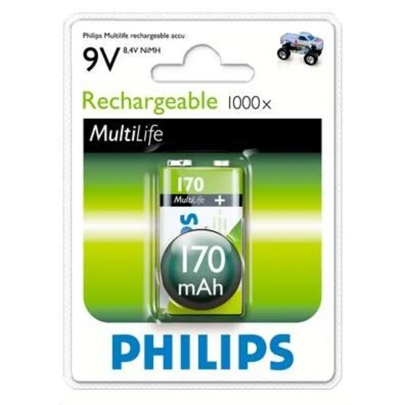 Pila Ricaricabile Philips 9V MultiLife 170 mAh NiMH