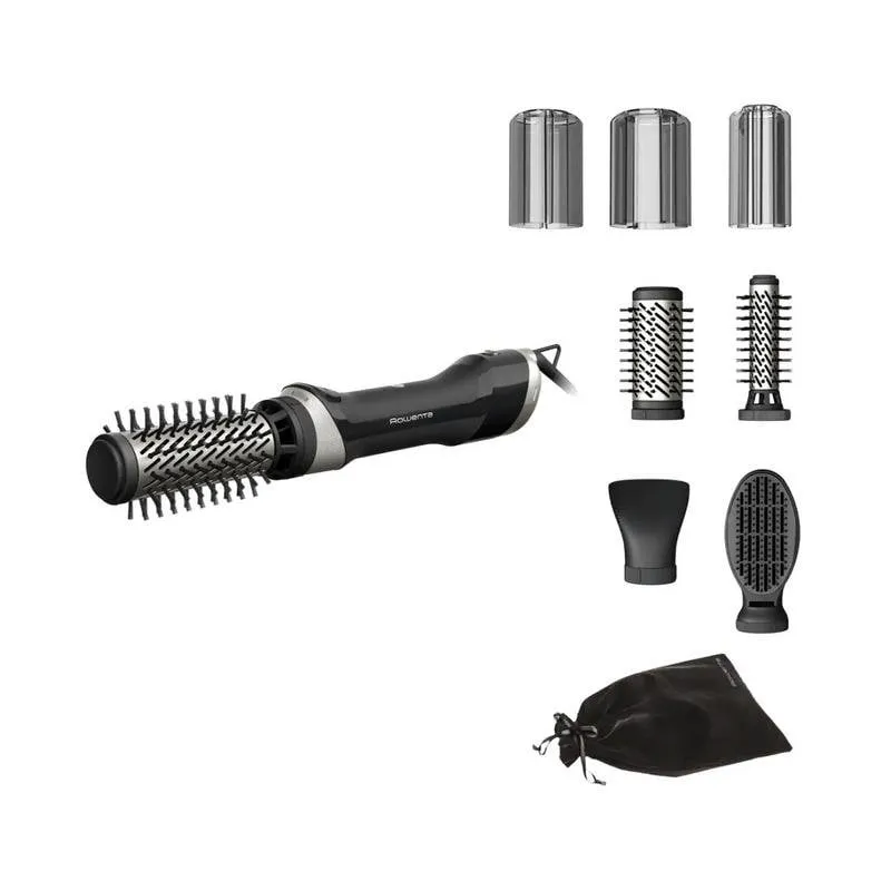 Spazzola Rotante Rowenta Brush Activ UB9540F0 Ceramica Ionica 30-50mm 2 Velocità 1000W Accessori Nero e Argento