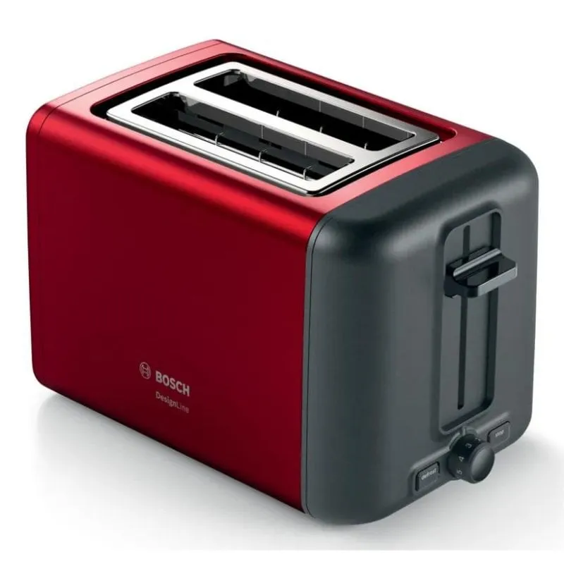 Tostapane Bosch TAT3P424DE 2 fette 970 W Nero/Rosso
