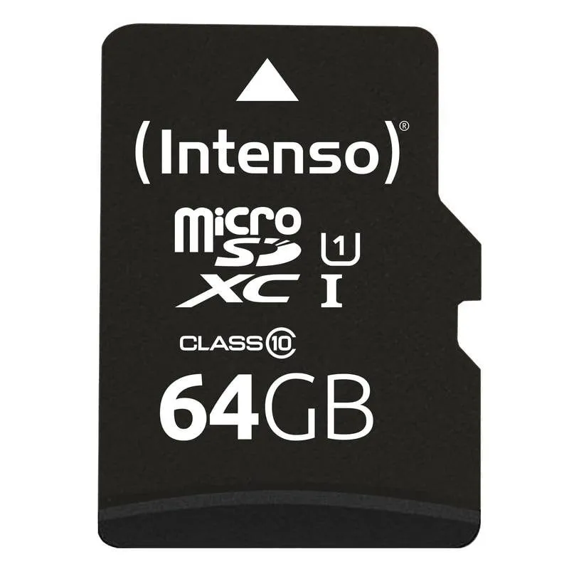 Scheda di memoria Intenso 3424490 64 GB MicroSD UHS-I Classe 10 U1 resistente
