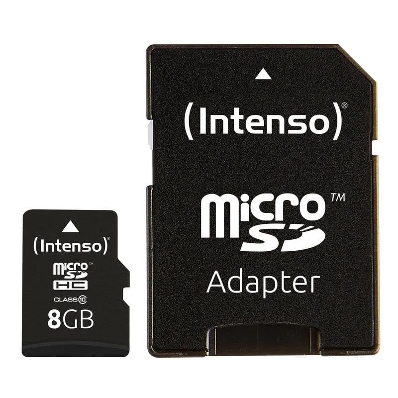 Scheda di memoria Intenso 8GB MicroSDHC Classe 10 resistente nera