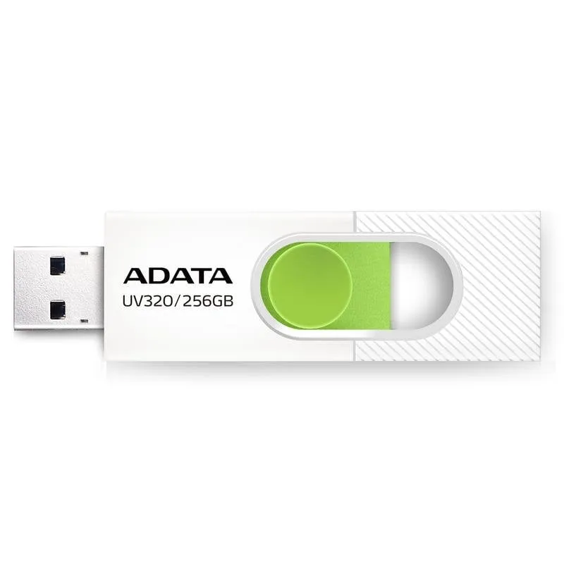 Chiavetta USB ADATA UV320 256 GB USB-A 3.2 Gen 1 Scorrevole Verde Bianco