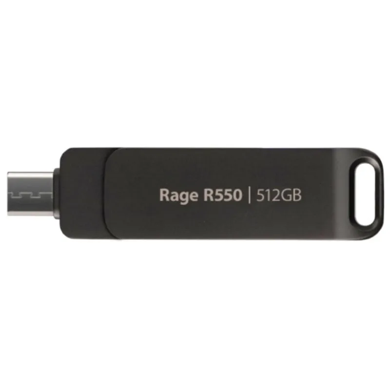 Chiavetta USB Patriot Rage R550 512 GB USB-A e USB-C 3.2 Gen 1 nera