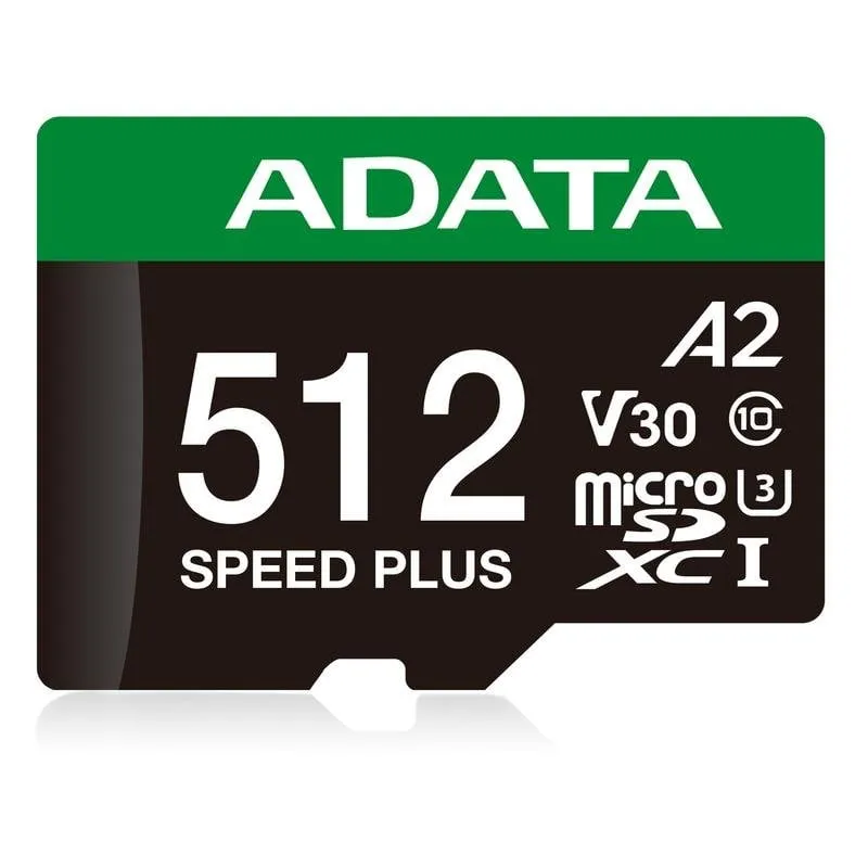 Scheda microSDXC ADATA Speed Plus 512 GB UHS-I U3 A2 V30 Classe 10